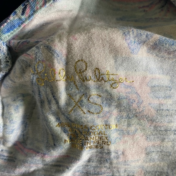 Lily Pulitzer pink blue sailboat seashell stretchy tank top - Picture 6 of 6